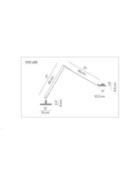 Luceplan 1D120 NCL020 Berenice 8W EU LED-Tisch mit Aluminiumfuß